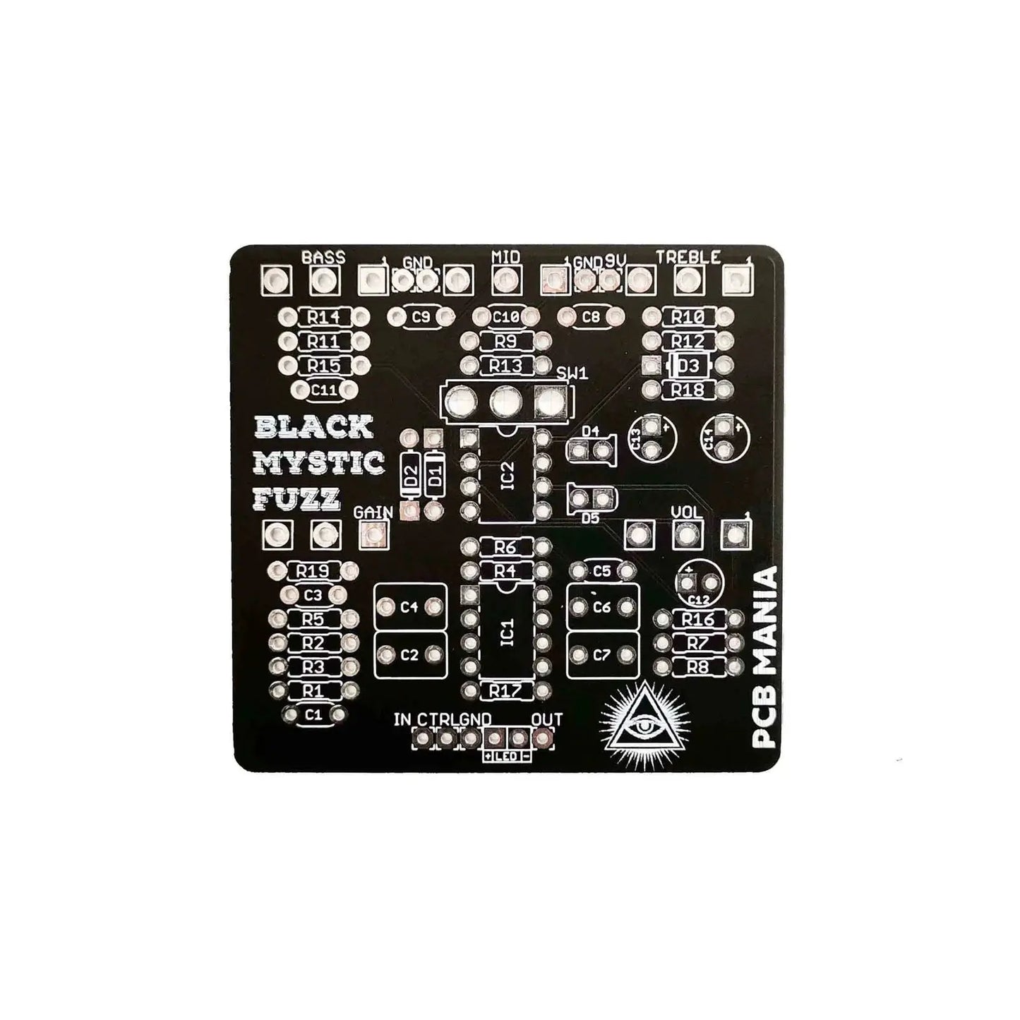 Black Mystic Fuzz PCB Guitar Mania