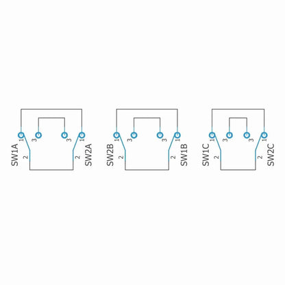 AUX 3PDT pack of 5
