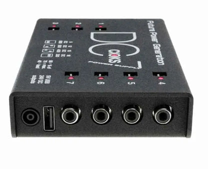 DC7 - 7 isolated outlets. 660mA on each outlet 1" high profile