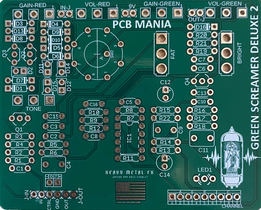 Green Screamer Deluxe - Overdrive PCB Guitar Mania