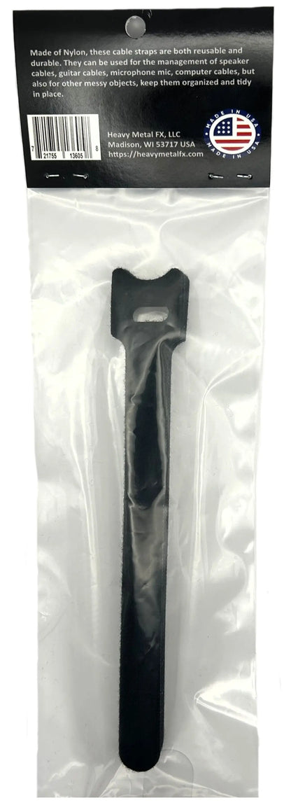 Heavy Metal FX Hook and Loop Fastening Cable Strap 6" 10 Pack - Heavy Metal FX