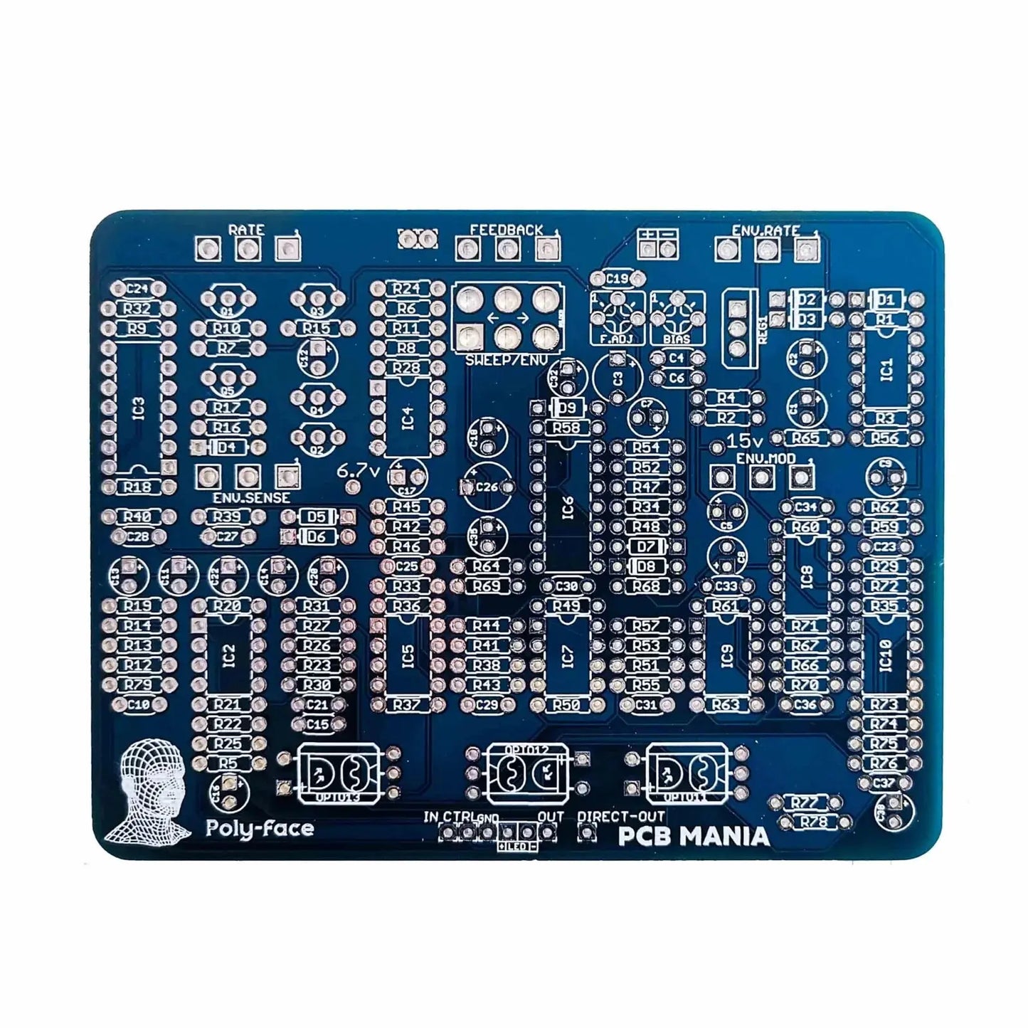 Poly-Face PCB Guitar Mania